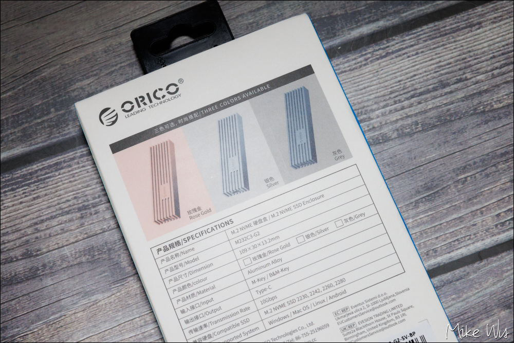 【開箱】ORICO M232C3-G2/FV35C3-G2 雙介面全鋁合金直紋 SSD 外接盒 @麥克Wu的生活攝影札記